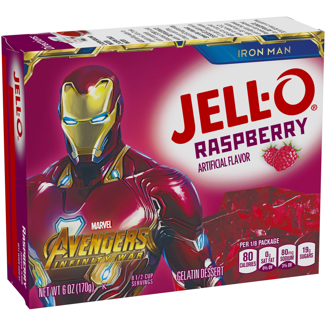 Jell-O Raspberry Gelatin Mix (6 oz Box)