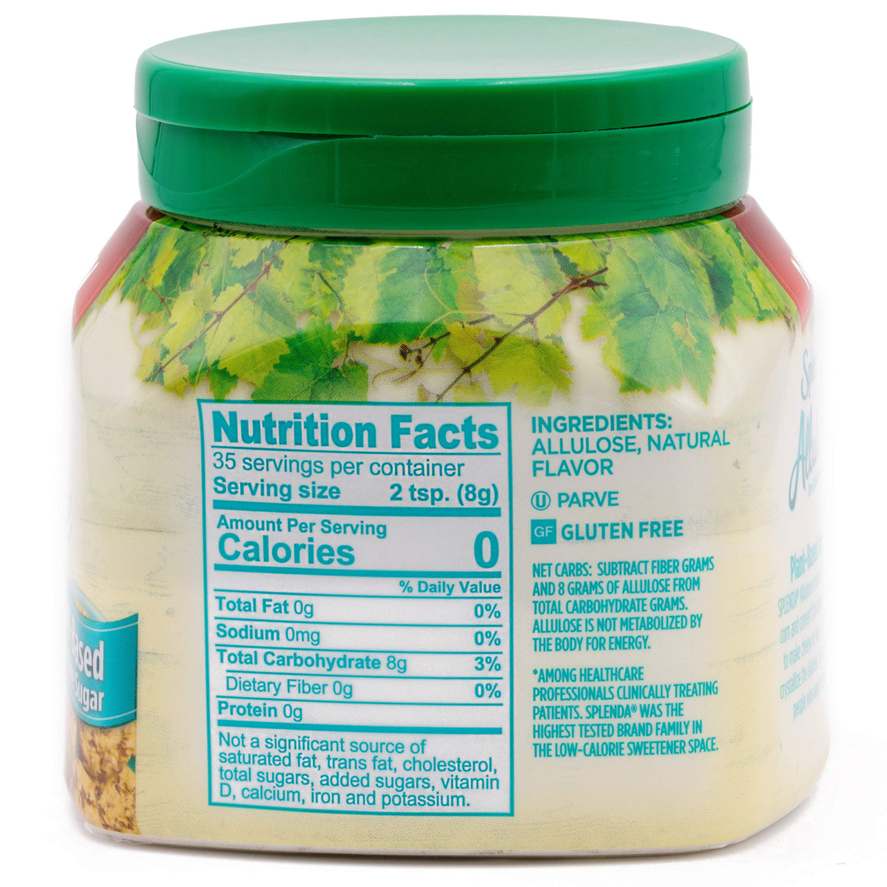 SPLENDA ALLULOSE Plant-Based Zero Calorie Sweetener Jar for Baking & Beverages (9.8 Ounce (Pack of 1))