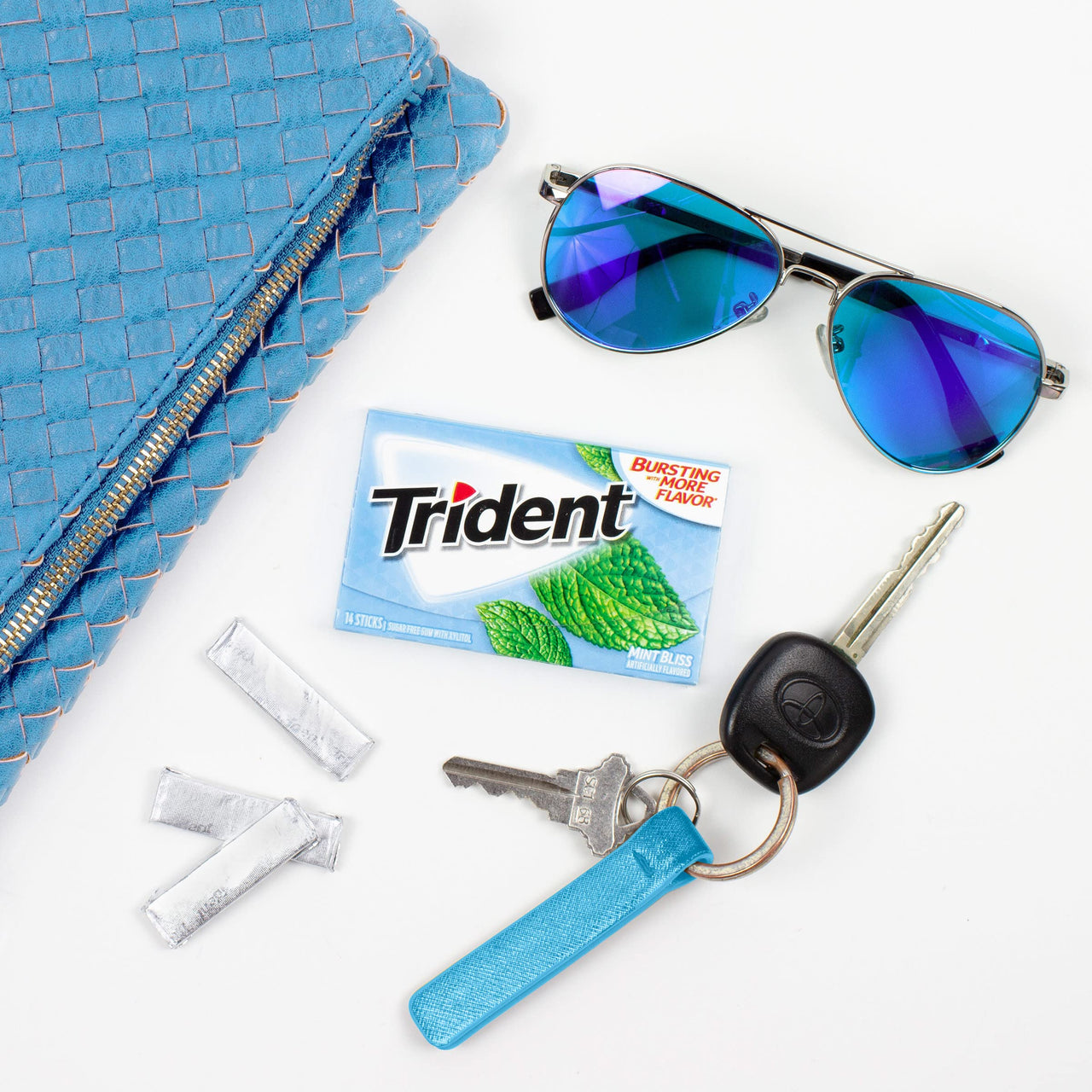 Trident Mint Bliss Sugar Free Gum, 12 Packs of 14 Pieces (168 Pieces)