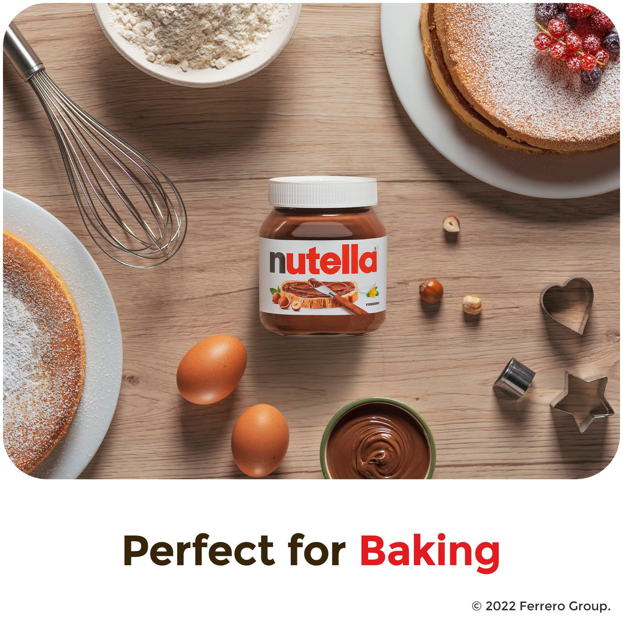 Nutella Hazelnut Spread with Cocoa for Breakfast, Great for Easter Baking, 13 oz Jar