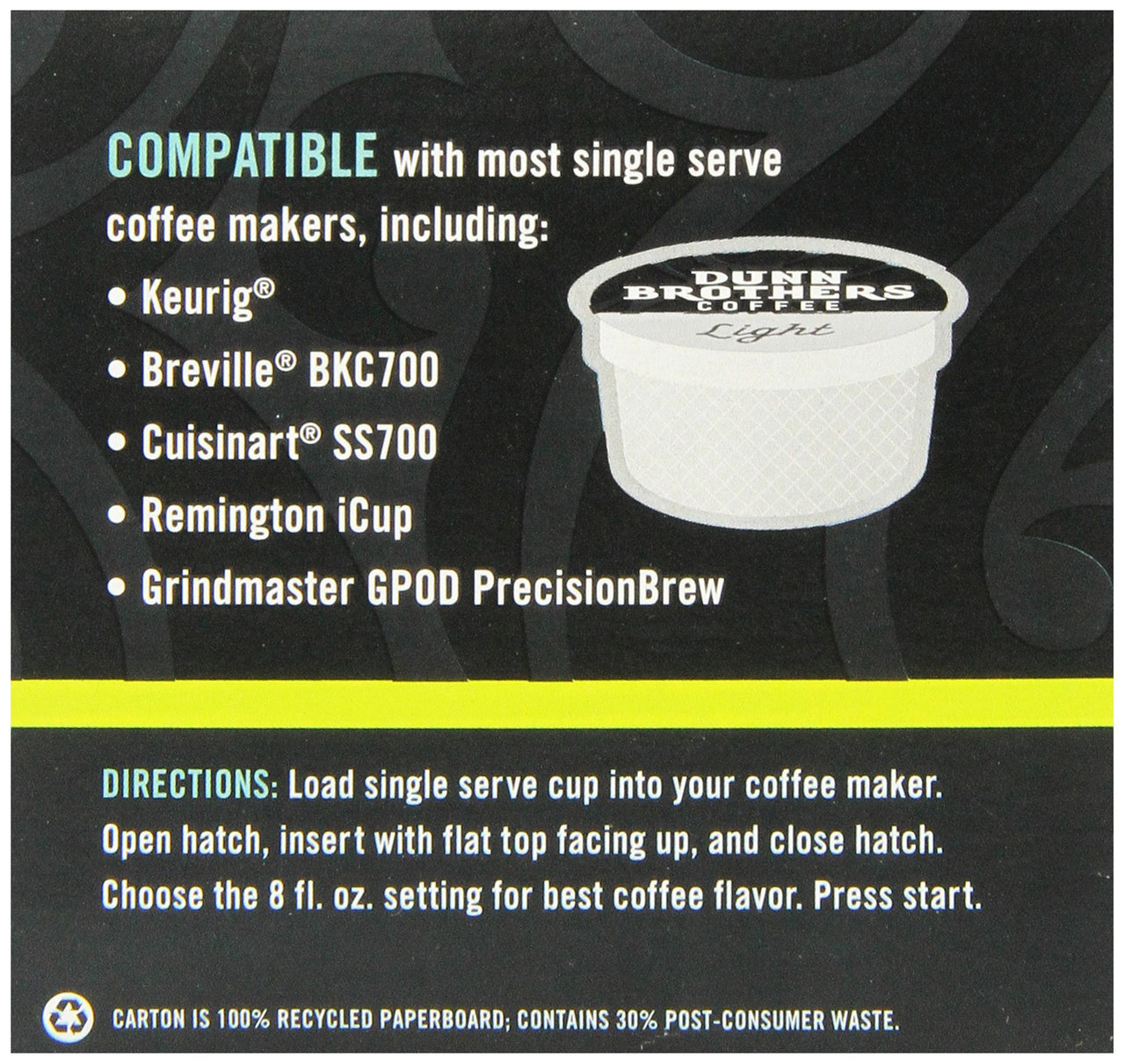 Dunn Brother's  Single Serve Coffee, Light Blend, 12 Count (Pack of 6)
