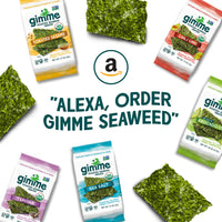 gimMe - Sea Salt & Avocado Oil - 20 Count - Organic Roasted Seaweed Sheets - Keto, Vegan, Gluten Free - Great Source of Iodine & Omega 3s - Healthy On-The-Go Snack for Kids & Adults