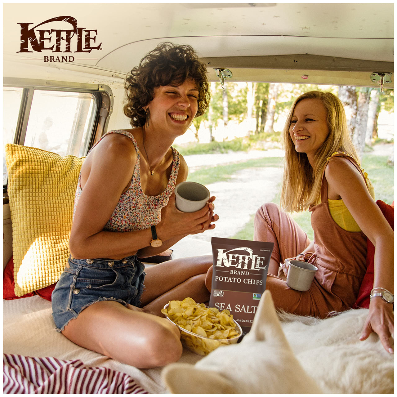 Kettle Brand Sea Salt Kettle Potato Chips, Gluten-Free, Non-GMO, 7.5 oz Bag