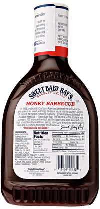 Sweet Baby Rays Barbecue Sauce, Honey, 40 oz