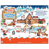 Kinder Joy Christmas Advent Calendar, Chocolate Candy Treats Inside, Perfect Holiday Gift for Kids, White, 24 Count, Pack of 2