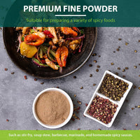 Soeos Sichuan Peppercorn Powder 1oz (28.3g), Non-GMO Verified, Szechuan Peppercorn Powder, Ground Sichuan Green Peppercorns, Green Sichuan Peppercorn Powder, Mapo Tofu Essential Ingredient.