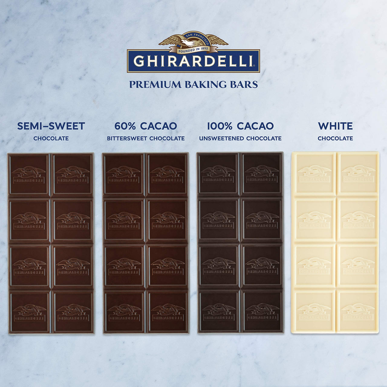 Ghirardelli Premium Baking Bar, Semi-Sweet Chocolate, 4 Ounce (Pack of 12)