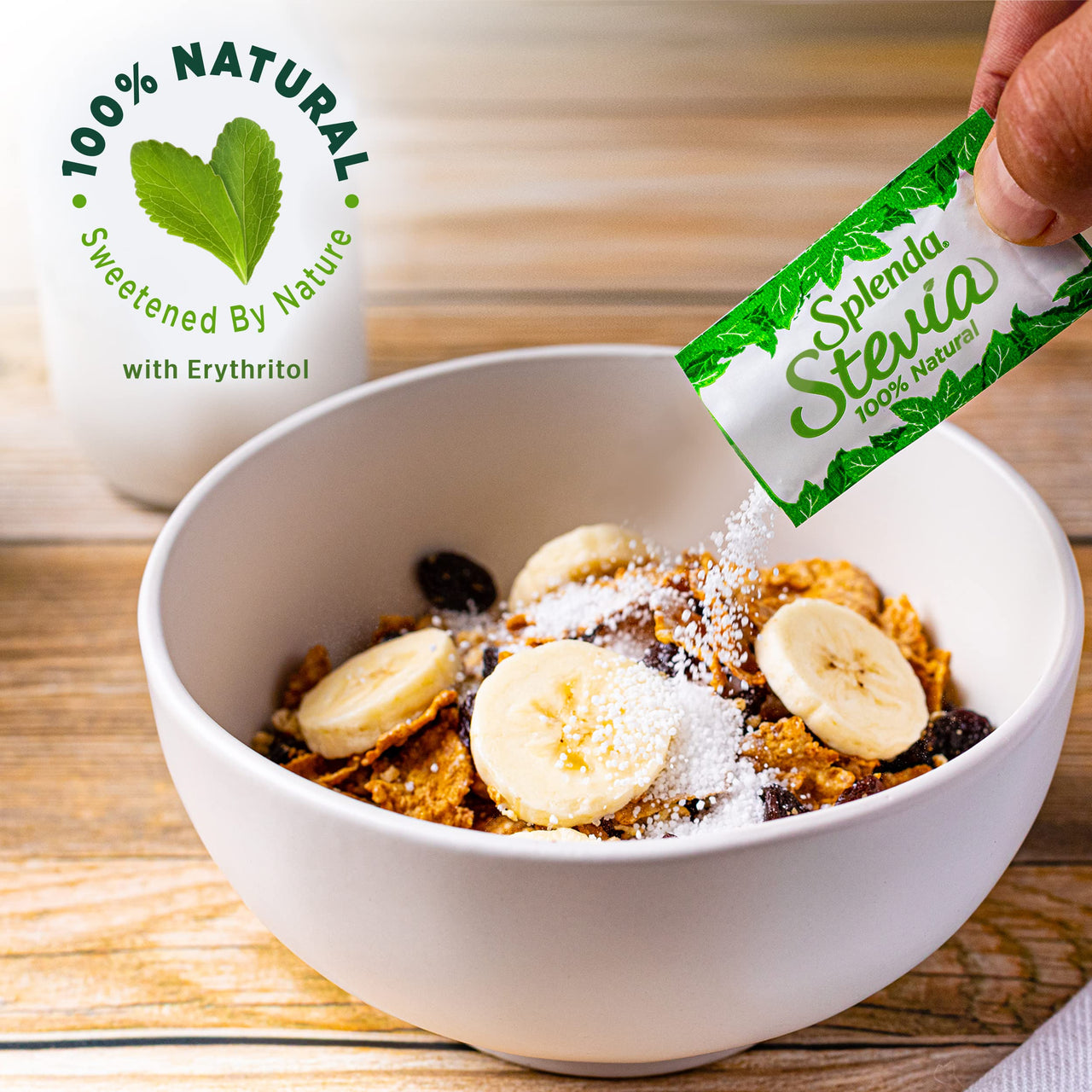 SPLENDA Stevia Zero Calorie Sweetener, Plant Based Sugar Substitute Granulated Powder, Single Serve Packets, 140 Count