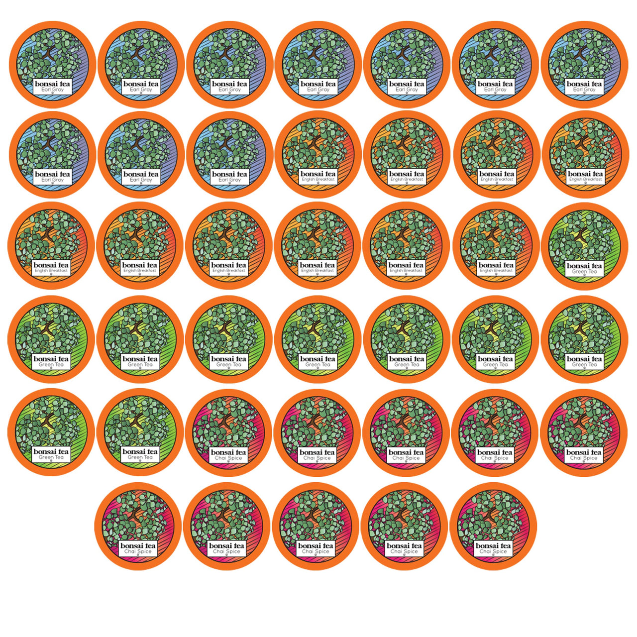 Bonsai Tea Co. Variety Pack, Compatible with K Cup Brewers Including 2.0, 40 Count