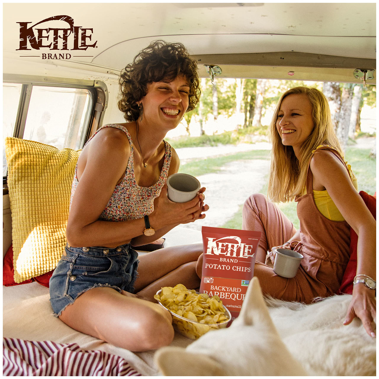 Kettle Brand Backyard Barbeque Kettle Potato Chips, Gluten-Free, Non-GMO, 7.5 oz Bag