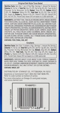 StarKist Ready-to-Eat Tuna Salad Kit, Original Deli Style