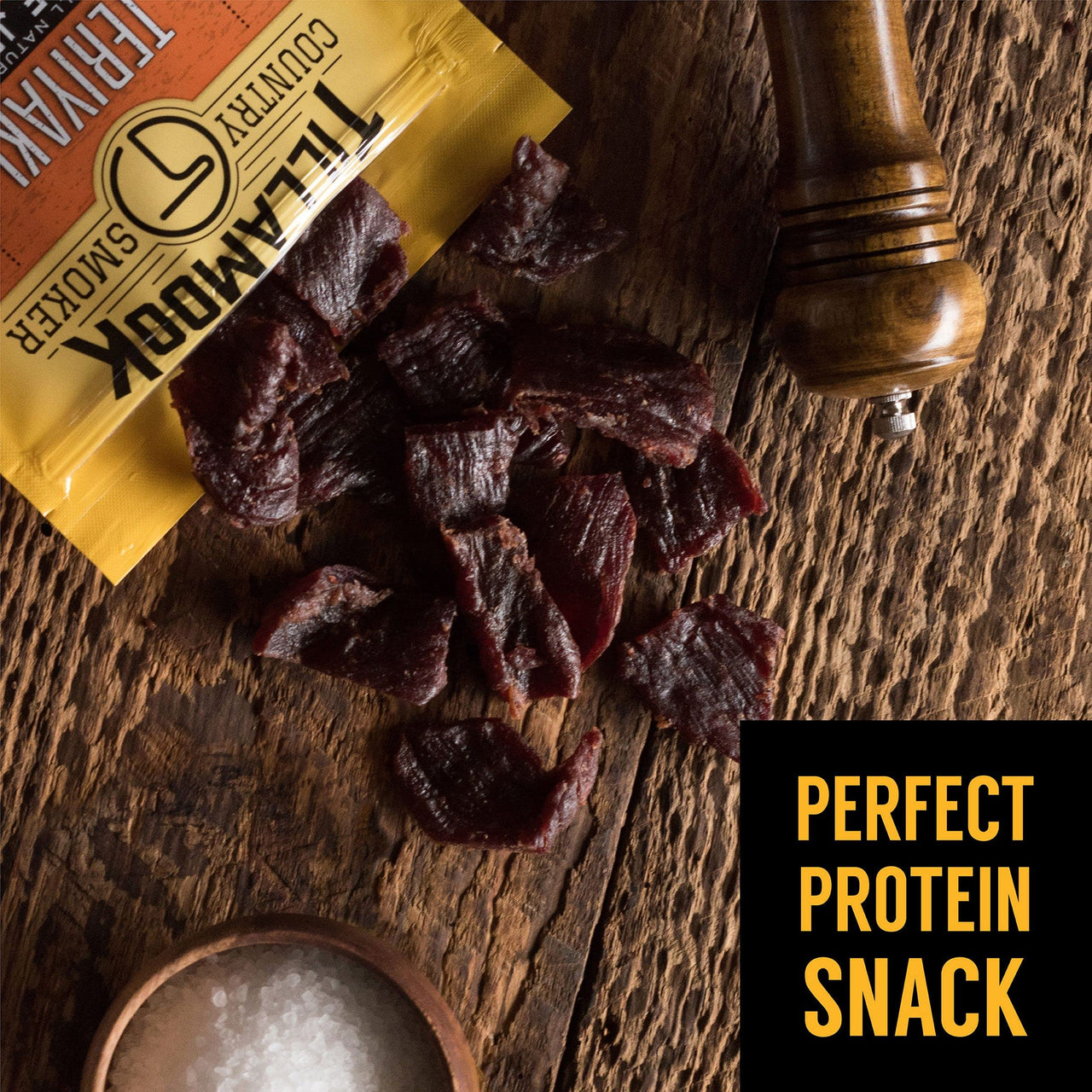 Tillamook Country Smoker Real Hardwood Smoked Beef Jerky, Teriyaki, 2.5 Ounce