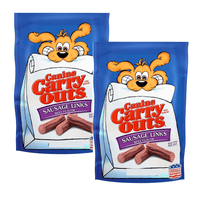 Canine Carry Outs Beef Flavor Sausage Links Dog Treats 4.5oz. Made with Real Beef Chewy Delicious Dog Snacks Make Training and Treating Easy Pack of 2