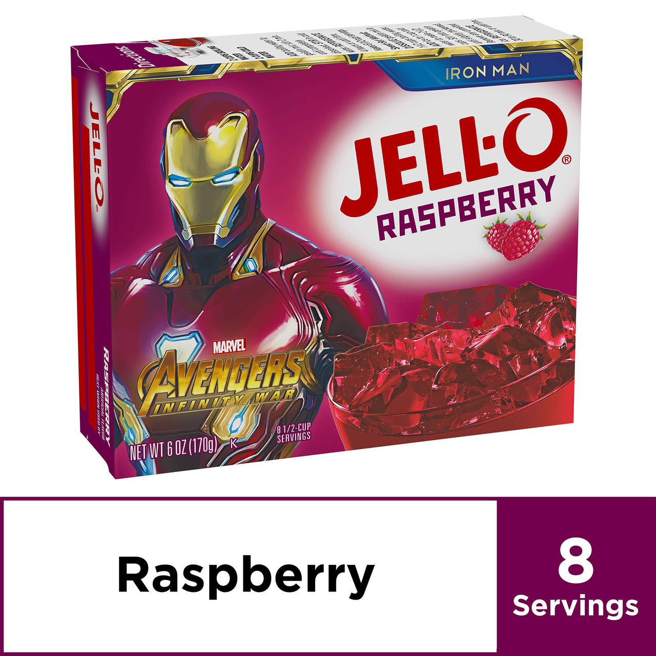 Jell-O Raspberry Gelatin Mix (6 oz Box)