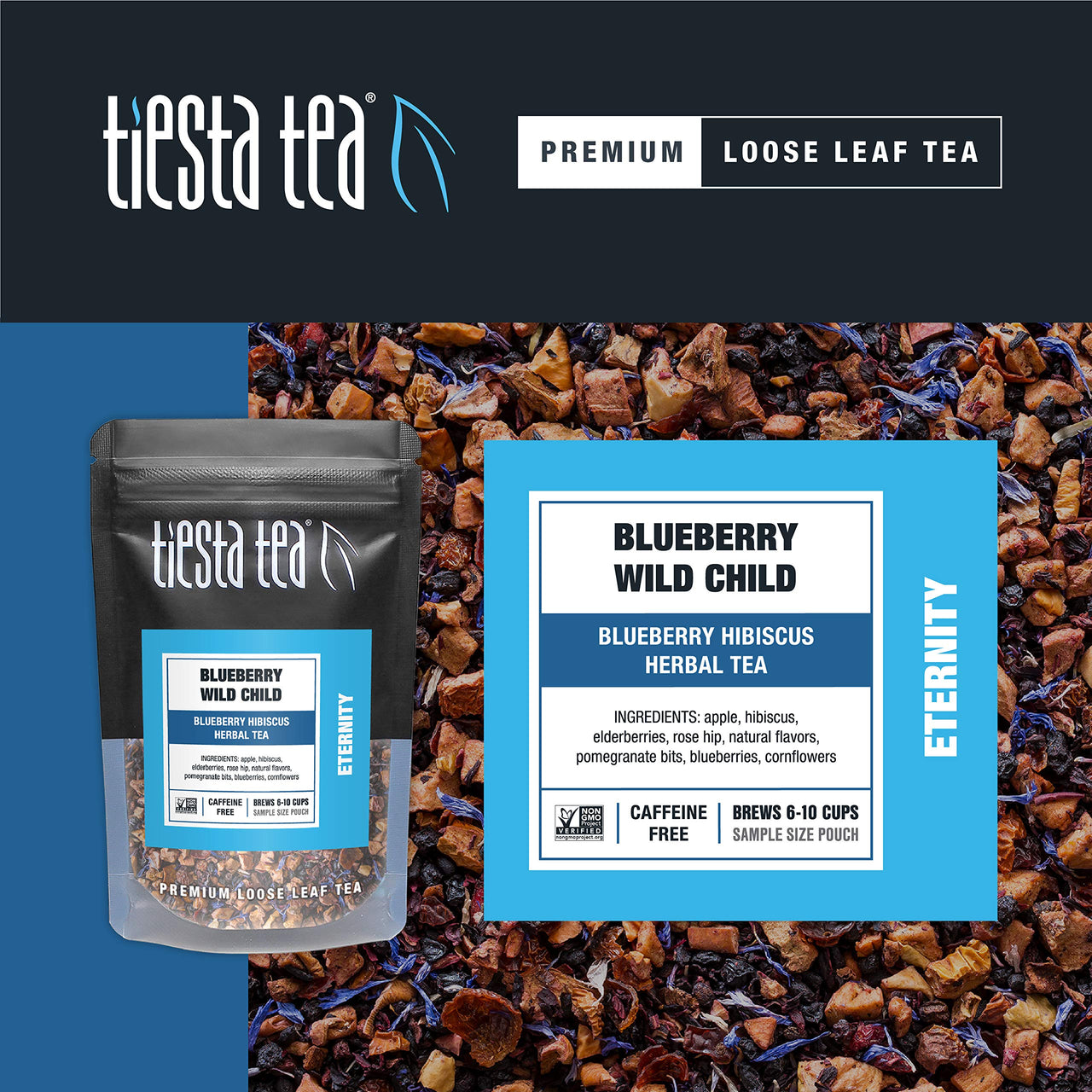 Tiesta Tea - Loose Leaf Starter Kit, Tea Set with Black, Green, Herbal Tea Sample Bags, Disposable & Eco-Friendly Tea Filters (100 Count), Brews Hot & Iced Tea