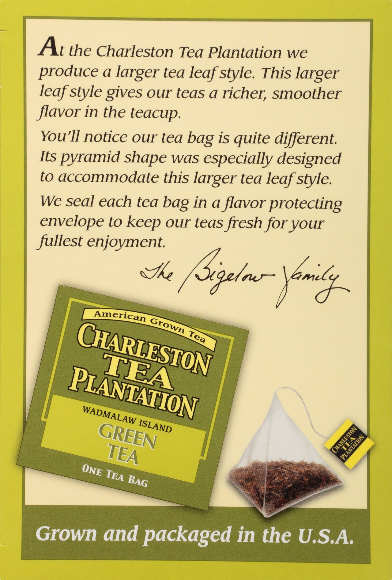Island Green Pyramid Teabags, 12 Count