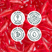 SmartSweets Sweet Fish, Candy with Low Sugar (3g), Low Calorie(100), Plant-Based, Free From Sugar Alcohols, No Artificial Colors or Sweeteners, 1.8oz. (Pack of 6)