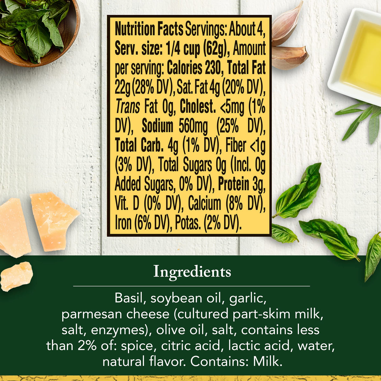 Classico Signature Recipes Traditional Basil Pesto Sauce & Spread (8.1 oz Jar)