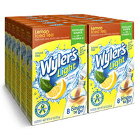 Wyler's  Light Singles To Go Powder Packets, Water Drink Mix, Lemon Iced Tea, 96 Single Servings (Pack of 12)