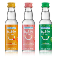 sodastream, bubly Drops 3 Flavor Pack, Tropical Thrill Variety, 1.36 Fl Oz (Pack of 3)