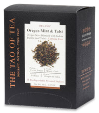 The Tao of Tea Oregon Mint & Tulsi Box Pyramid Sachets, 15 Pyramid Sachets