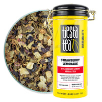 Tiesta Tea - Strawberry Lemonade, Loose Leaf Strawberry Lemon Herbal Tea, Non-Caffeine, Hot & Ice Tea, 4 oz Tin - 50 Cups, Natural Flavored, Herbal Tea Loose Leaf Blend