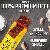 Jack Link's  Beef Jerky Bars, Teriyaki - 8g of Protein and 80 Calories Per Protein Bar, Made with Premium Beef, No added MSG - Keto Friendly and Gluten Free Snacks (Pack of 12)