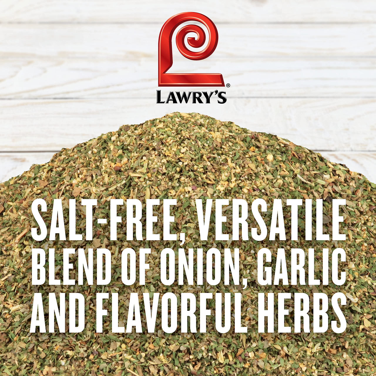 Lawry's  Salt Free All Purpose Recipe Blend Seasoning, 13 oz - One 13 Ounce Container of Salt Free All Purpose Seasoning Blend, Versatile Spices for Seasoning Protein, Vegetables and More