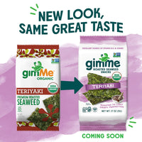gimMe - Teriyaki - 12 Count (17oz)- Organic Roasted Seaweed Sheets - Keto, Vegan, Gluten Free - Great Source of Iodine & Omega 3s - Healthy On-The-Go Snack for Kids & Adults
