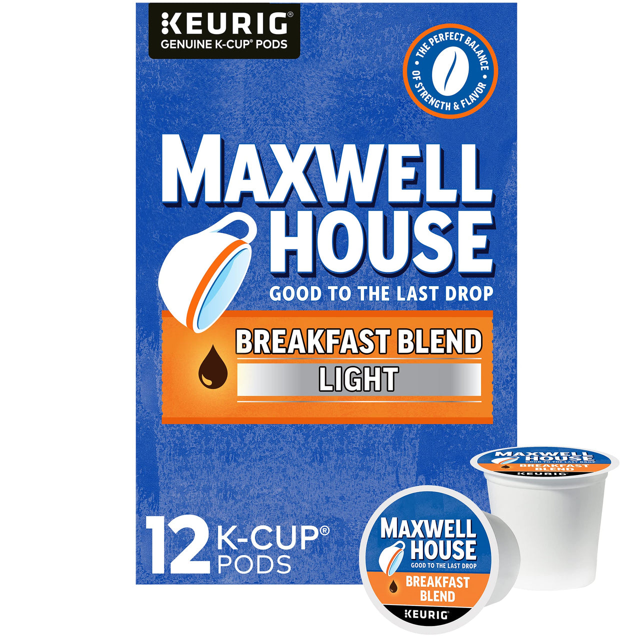 Maxwell House Breakfast Blend Keurig K Cup Coffee Pods (12 Count)