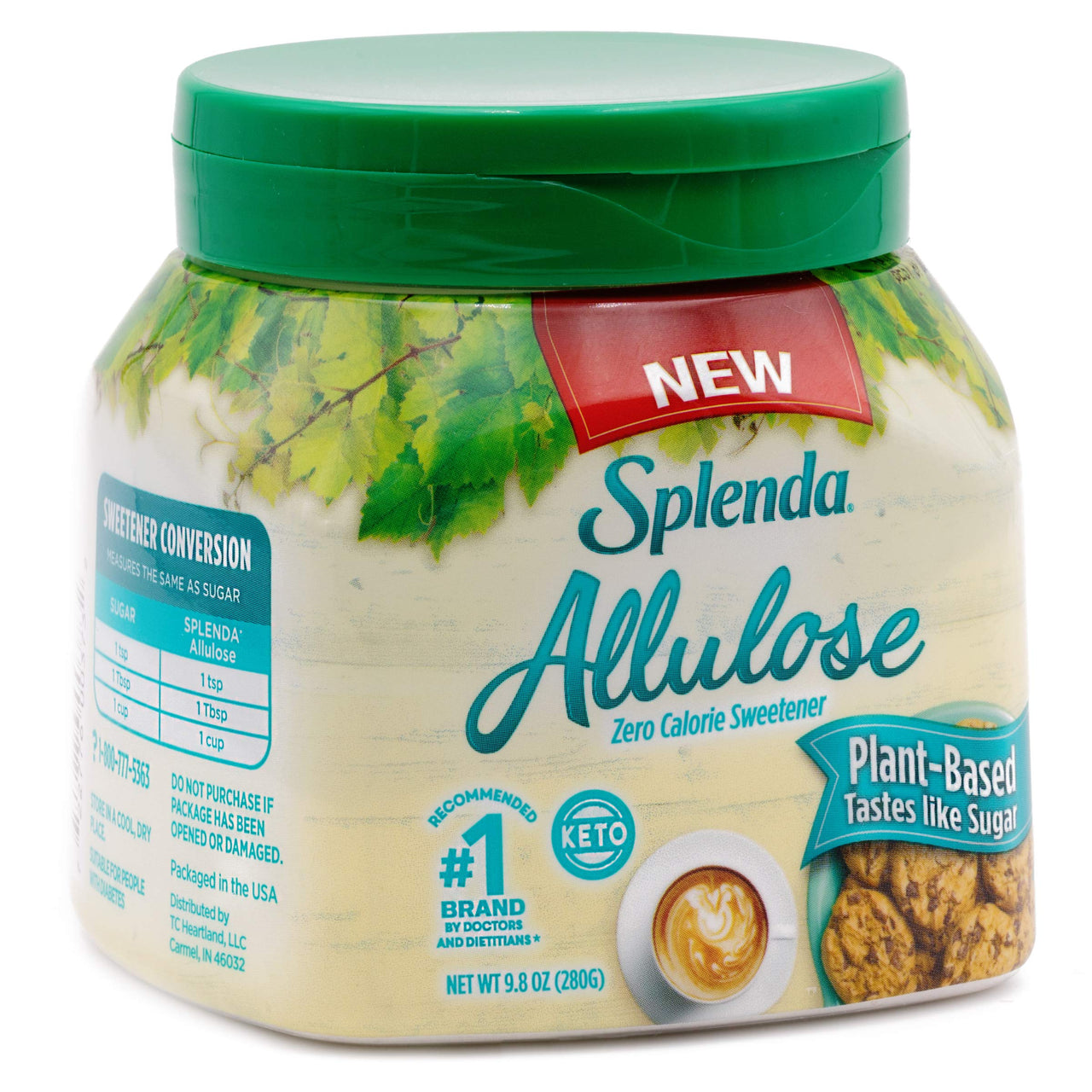 SPLENDA ALLULOSE Plant-Based Zero Calorie Sweetener Jar for Baking & Beverages (9.8 Ounce (Pack of 1))