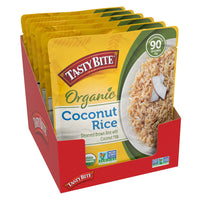 Tasty Bite Organic Coconut Rice, Microwaveable Cooked Rice, 8.8 Ounce (Pack of 6)