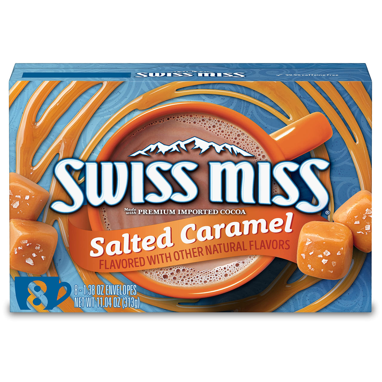 Swiss Miss Salted Caramel Flavored Hot Cocoa Mix, 1.38 oz 8 ct