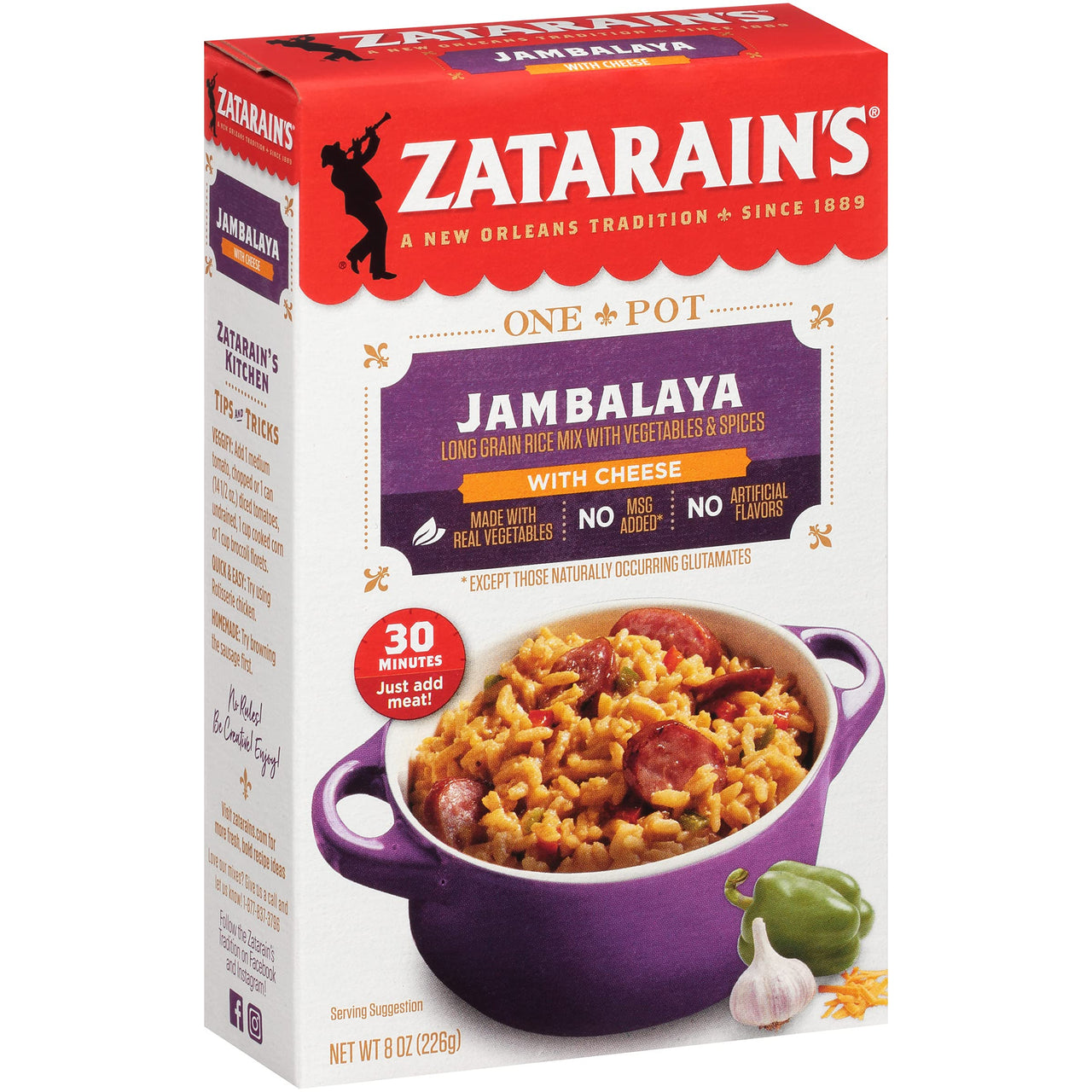 Zatarain's  Jambalaya with Cheese, 8 oz (Pack of 12)