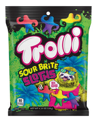 Trolli Sour Brite Sloths Gummy Candy, 4.25 Ounce, Pack of 12