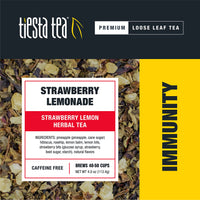 Tiesta Tea - Strawberry Lemonade, Loose Leaf Strawberry Lemon Herbal Tea, Non-Caffeine, Hot & Ice Tea, 4 oz Tin - 50 Cups, Natural Flavored, Herbal Tea Loose Leaf Blend