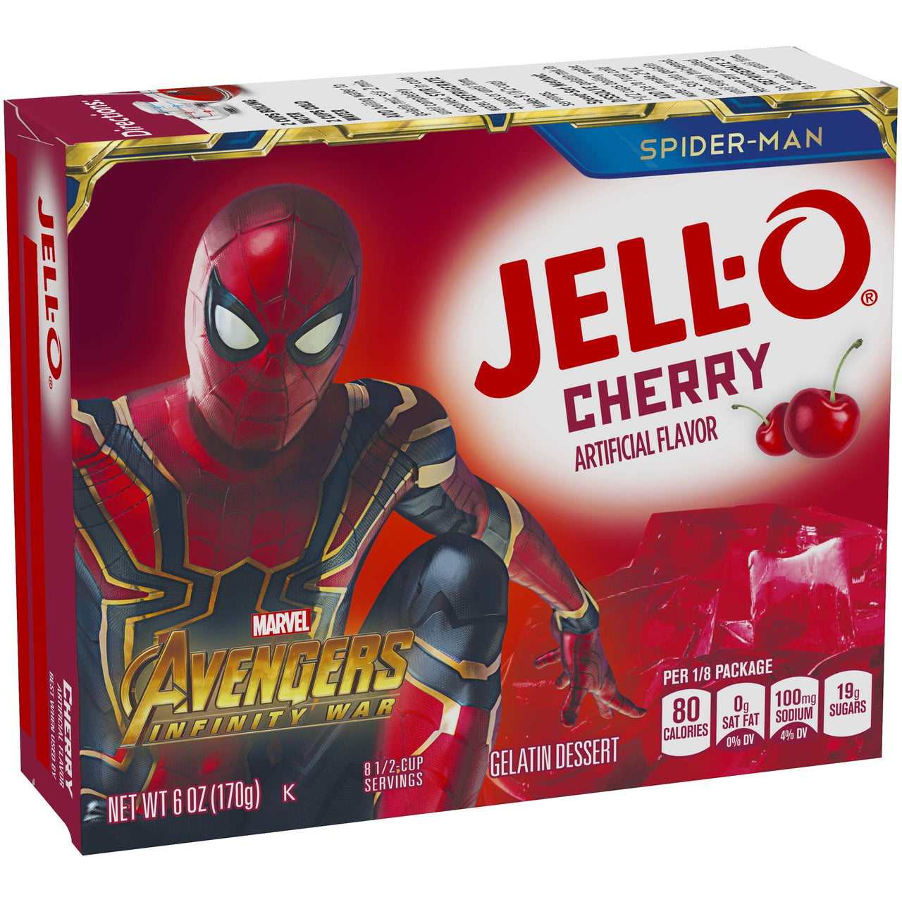 Jello Cherry Gelatin 6oz Box
