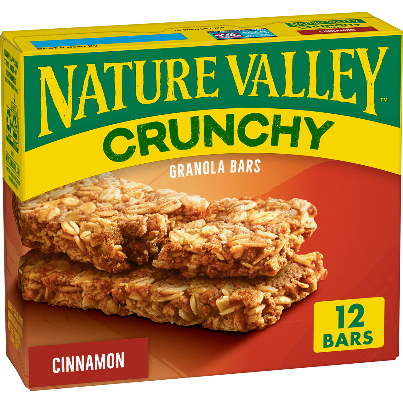 Nature Valley Granola Bars Crunchy, Cinnamon, 8.94 oz., 12 Bars