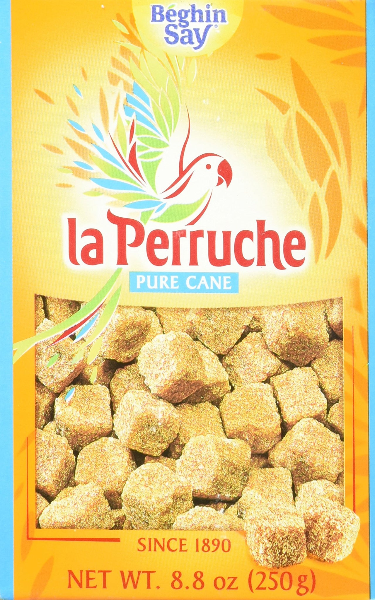 La Perruche Pure Cane Brown Sugar Cubes, 8.8 Ounce Box (250 Grams)