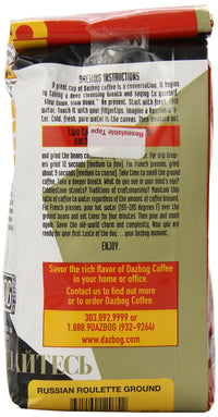 Dazbog Coffee | Roulette Blend | Ground Coffee | 11 oz. | Light & Dark Roasts | Smoky French Roasted Coffee | Full Bodied Blend | Vacuum Sealed Freshness