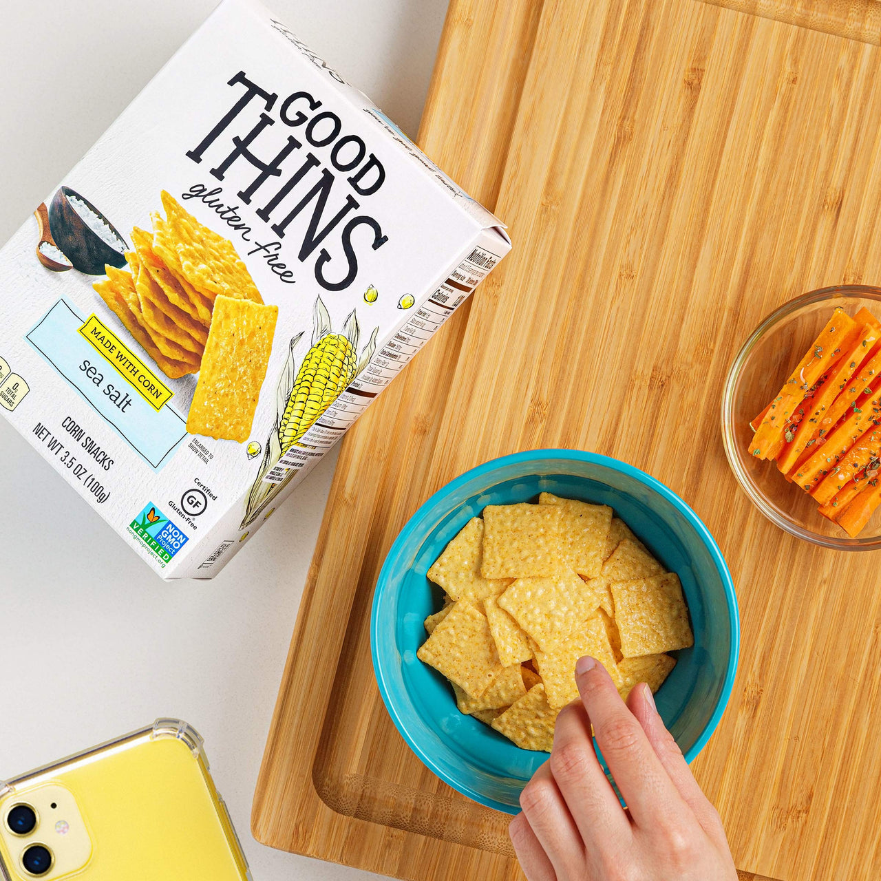 Good Thins Sea Salt Corn Snacks Gluten Free Crackers, 3.5 oz