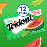 Trident Watermelon Twist Sugar Free Gum, 14 Count (Pack of 12)