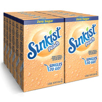 Sunkist Soda SINGLES TO GO! Drink Mix In 12 Boxes with 6 Packets Each (NonCarbonated and Sugar Free), Peach,6 Count (Pack of 12)
