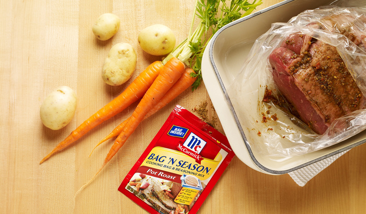 McCormick Bag 'n Season Pot Roast Cooking Bag & Seasoning Mix, 0.81 oz (Pack of 6)