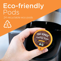 Mushroom Coffee K-Cups by Four Sigmatic | Organic and Fair Trade Dark Roast Coffee with Lions Mane, Chaga & Mushroom Powder | Focus & Immune Support | Vegan & Keto | Sustainable Pods | 24 Count