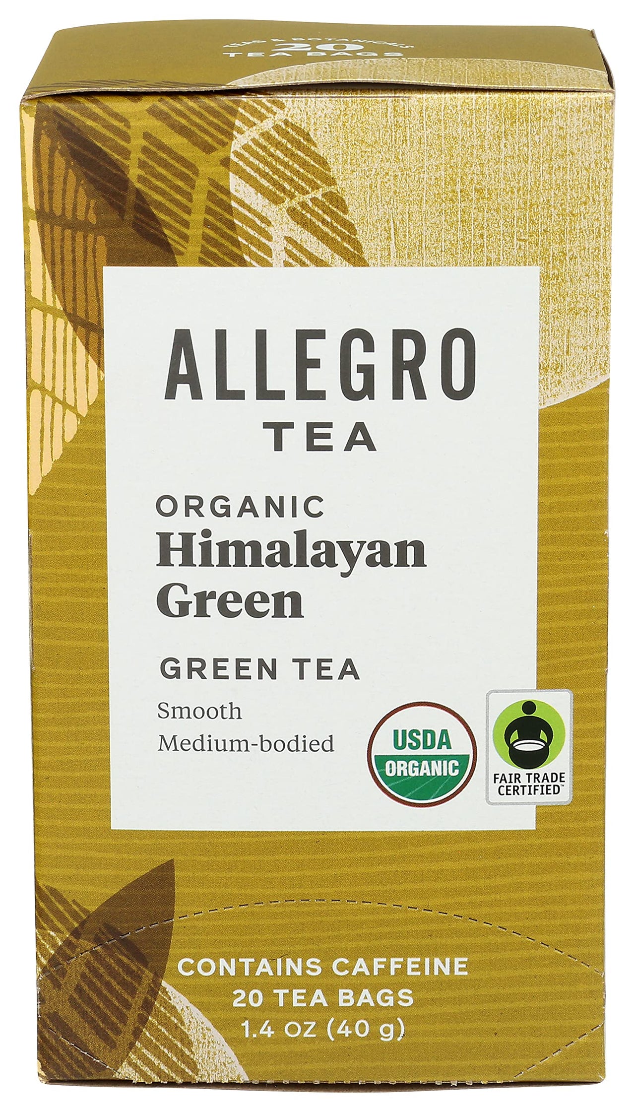 Allegro Tea, Organic Himalayan Green Tea Bags, 20 ct