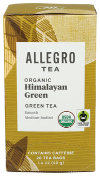 Allegro Tea, Organic Himalayan Green Tea Bags, 20 ct
