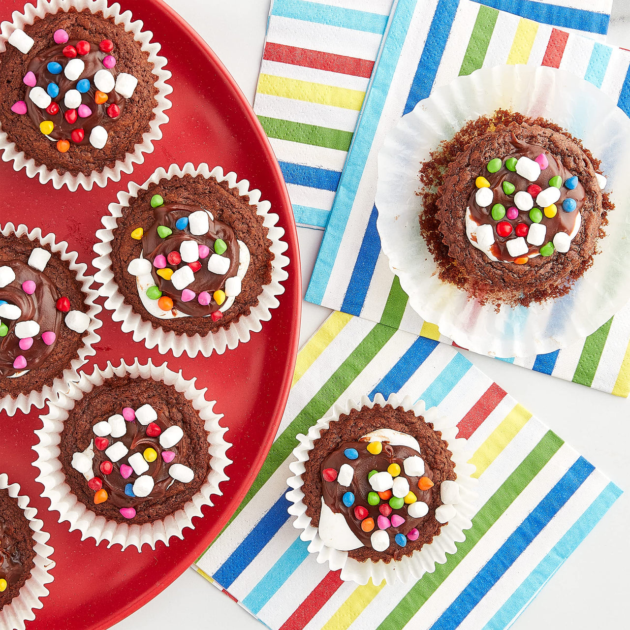 Betty Crocker Rainbow Fudge Brownie Cups Baking Mix, 13.7 oz Box