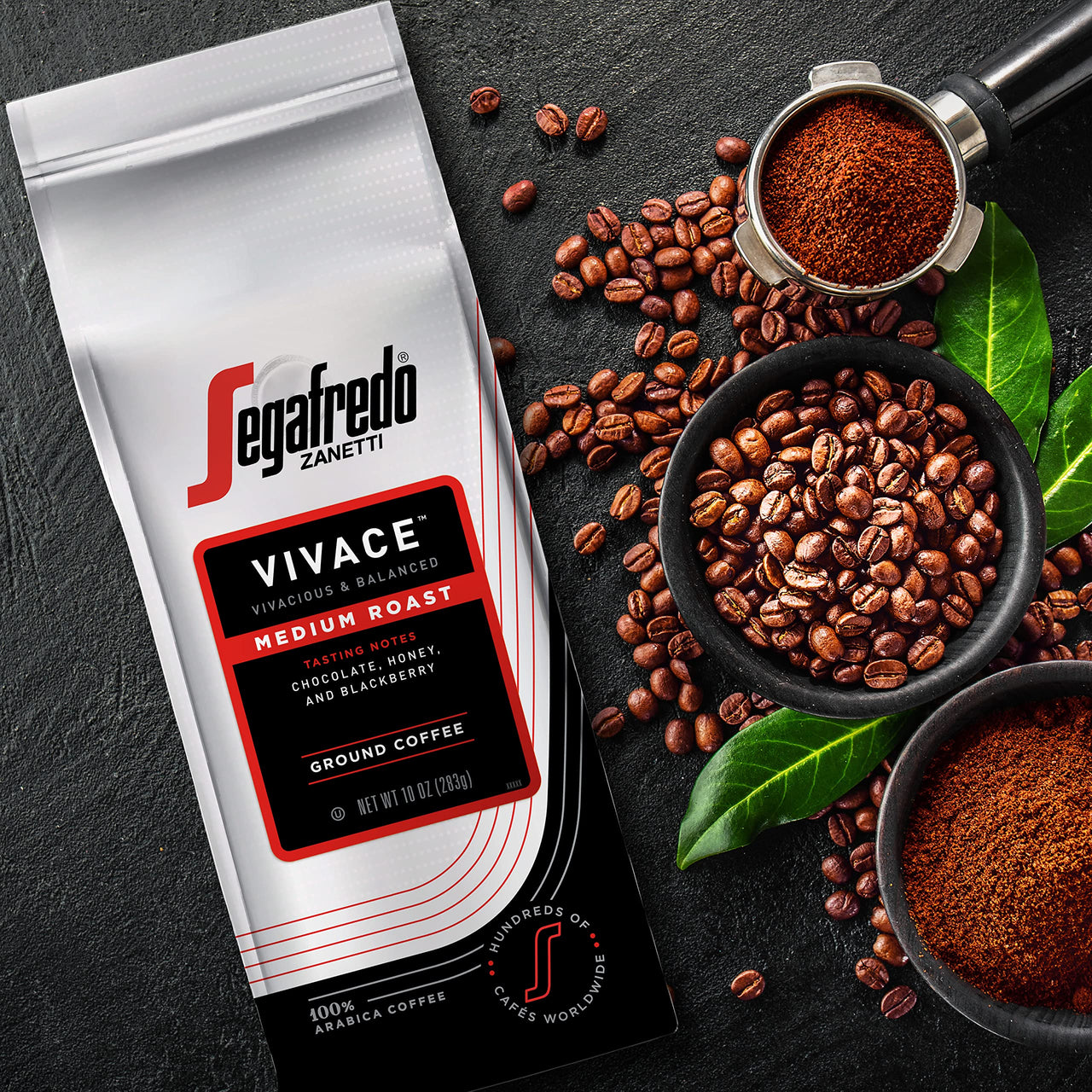 Segafredo Zanetti Ground Coffee, Vivace Medium Roast, Made with Arabica, Vivacious and Balanced Flavor