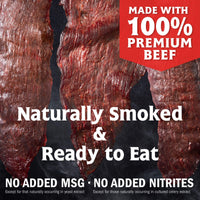 Jack Link's  Extra Thick Cut Steak Strips, Beef Jerky, Original Flavor, Ready to Eat Snack Bags, 9g of Protein, 70 Calories, Made with Premium Beef, 96 Percent Fat Free, 2.6 Oz (Pack of 4)